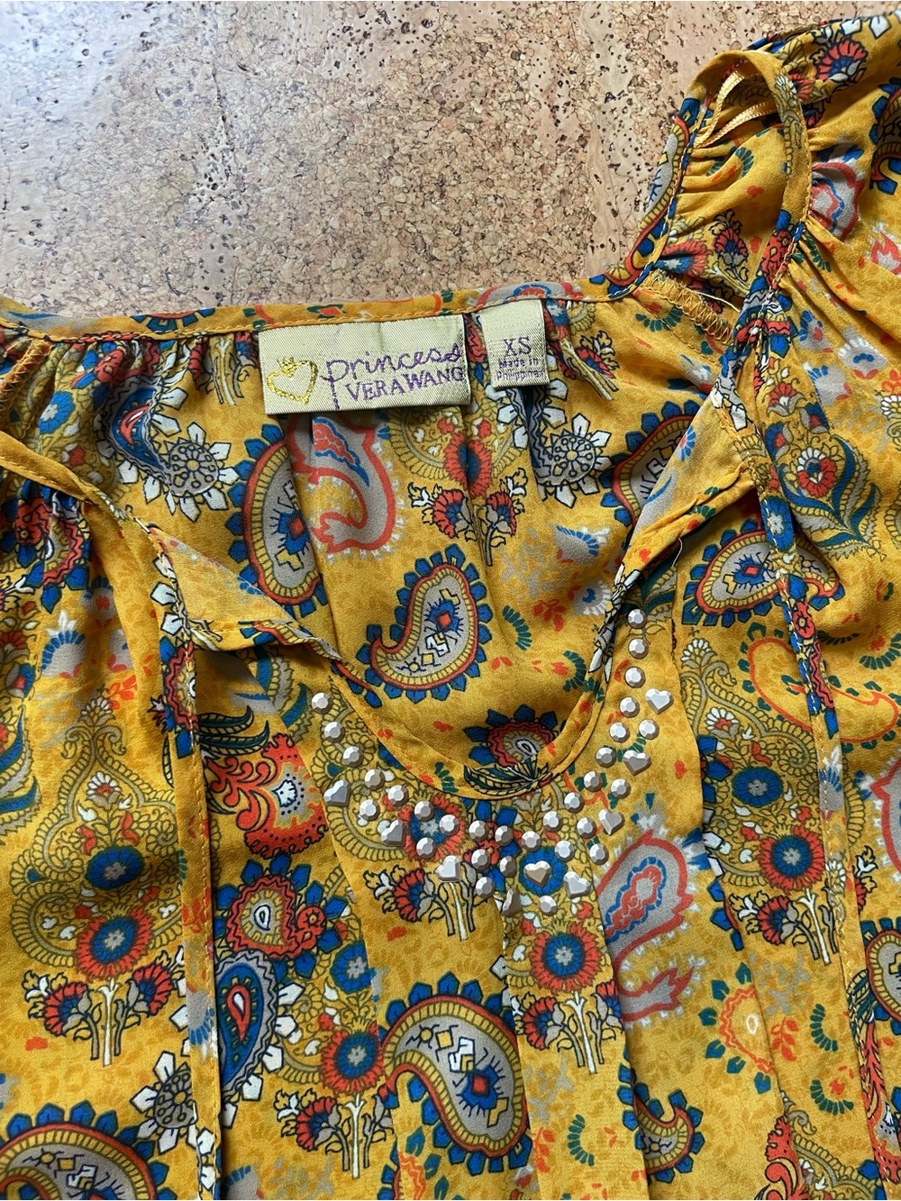 Princess Vera Wang Y2K Peasant Blouse